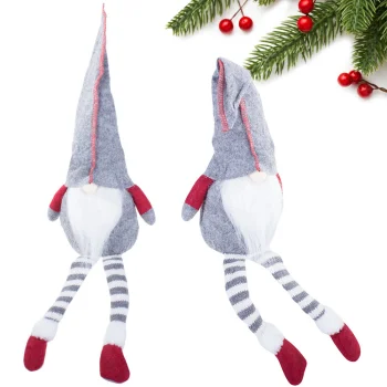 Christmas Gnome Decoration, 50 cm, Grey