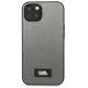 Karl Lagerfeld Saffiano Plaque Case for iPhone 13 mini, Silver