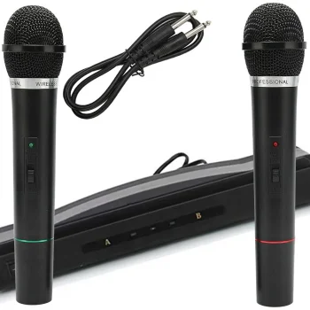 Karaoke Set 2x Wireless Microphones + Station