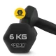Cast Iron Dumbbells 4FIZJO Classic 2 x 6 kg, Black