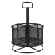 Maaleo 26290 Rotating Metal Mesh Desk Organizer and Pen Holder, Black