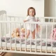 Ricokids Braided Cot Bumper Bed Snake, 2m, Pink and Grey