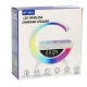 Multifunctional RGB LED Lamp with Bluetooth Speaker, Wireless Charger & Alarm Clock, White