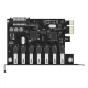 Orico ORICO-PVU3-7U-V1 PCI-E 7x USB 3.0 Expansion Card Black