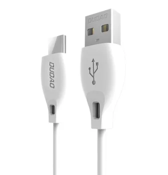 Dudao USB to USB Type-C Cable 2.1A 1m, White