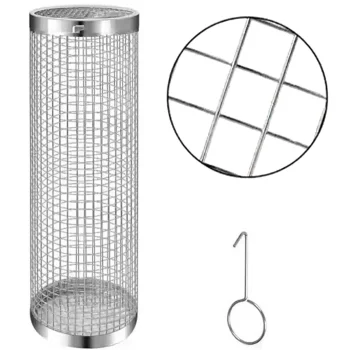 BBQ Grilling Basket, Stainless Steel, 30 cm, Silver
