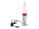 Lava lamp night light with liquid wax, silver, 34.5 cm