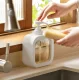 Liquid Soap Dispenser with Pump 350ml, White/Clear