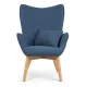 Sofotel Norse Wingback Armchair with Footstool, Blue