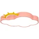 LED ceiling light for kids room, dimmable with remote control, pink cloud