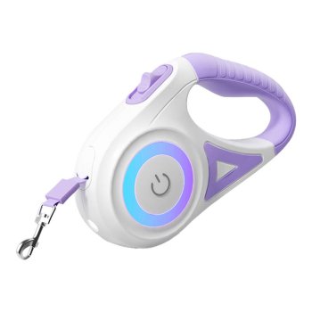Rojeco Automatic Retractable Dog Leash 5m/35kg with LED, Purple