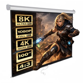 Maclean MC-594 Projector Screen, 100", 4:3, 200x150 cm, White