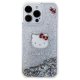 Hello Kitty iPhone 15 Pro Max Case Liquid Glitter Charms Kitty Head, Silver