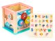 ECOTOYS Dino Wooden Activity Cube with Bead Maze and Shape Sorter