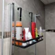 Ikonka KX4321 Black Stainless Shower Shelf