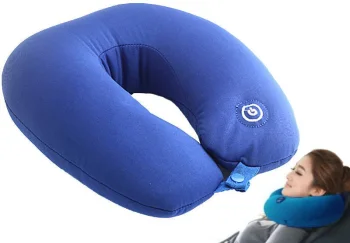 Travel Neck Pillow with Massage Function and Speakers