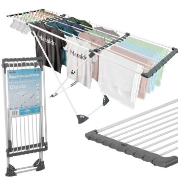 Massido Ursula Telescopic Clothes Drying Rack with Wheels 20m