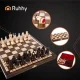 Ruhhy Wooden Chess Set 31x31 cm, Brown/Cream