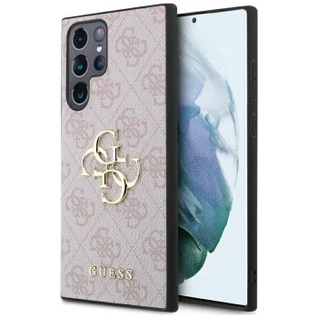 Samsung Galaxy S24 Ultra (SM-S928) Guess 4G Big Metal Logo Case Cover, Pink