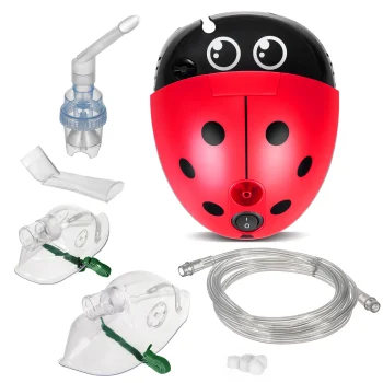 Promedix PR-821 Children's Inhaler Ladybug with Nebulizer Masks and Filters, UK Version
