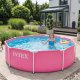 Intex 28290ND Round Frame Pool for Kids 244x76 cm, Pink