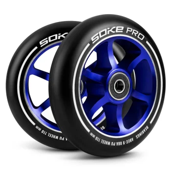 Soke Scooter Wheels 110 mm, ABEC 9, 2 Pcs, Dark Blue