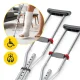 4FIZJO Height-Adjustable Underarm Crutches (Pair), Silver