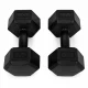 Hexagonal Dumbbells Set MOVEPRO 2x4 kg, Black
