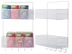 Hanging Metal Organizer / Shelf with Hooks, White