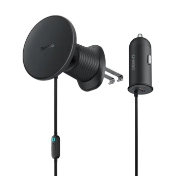 Baseus CW01 MagSafe 15W Wireless Car Charger & 25W USB-C, Black