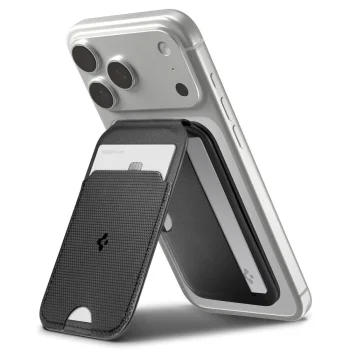 Spigen S314-2 Slim Fold Tripod Wallet MagSafe Magnetic Case - Black