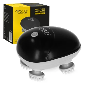 4Fizjo 1273 Electric Head Massager, Waterproof, Black