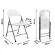 Plonos PL-404 Folding Garden Chairs, 4 pcs