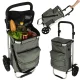 Shopping Trolley Bag on Wheels with Reflectors, 100cm, Grey