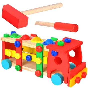 Iso Trade Wooden Educational Truck with Accessories