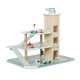 Wooden Parking Garage for Kids with Elevator Multi-Level Car Toy Playset