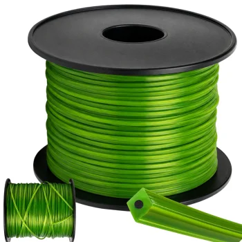 Reinforced Trimmer Line with Wire, Square, 2.4mm, 100m
