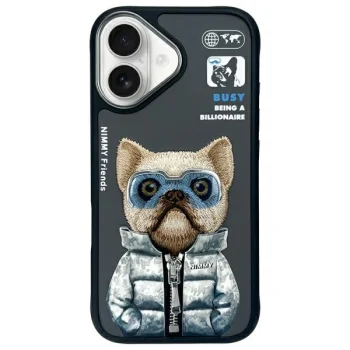 Nimmy Cool&Cute 2.0 Dog Case for iPhone 16 6.1", Black