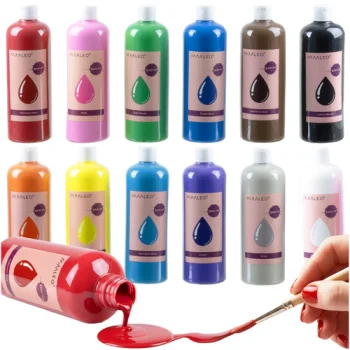 Maaleo Poster Paint Set, 12 colors x 500 ml