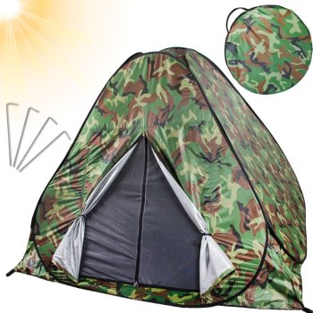 Automatic Pop-Up Camping Tent with Mosquito Net, 3–4 Person, Camo