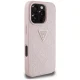 Guess Hot Stamp 4G Pattern Triangle Metal Logo iPhone 16 Pro Max Case - Pink