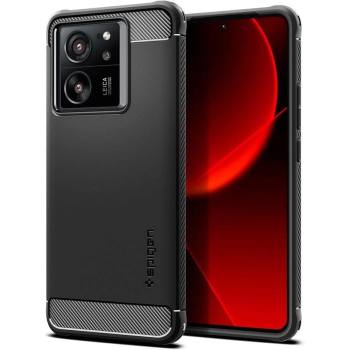 Xiaomi 13T / 13T Pro Spigen Rugged Armor Case Cover, Black | Telefona Maciņš Vāks Apvalks Bampers