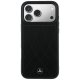 Mercedes Leather with Crossed Lines MagSafe Case for iPhone 17 Pro Max, Black