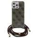 Guess iPhone 15 Pro Max Case Crossbody Cord 4G Print, Brown