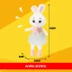 Kruzzel Plush Bunny, 45 cm, White/Pink