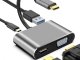 USB-C Adapter with HDMI 4K, VGA, USB 3.0 and USB-C Power Delivery