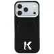 Karl Lagerfeld Grained Embossed Ring & Kameo MagSafe Case for iPhone 18 Pro / 17 Pro, Black