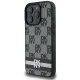 Dkny iPhone 16 Pro Max Case Checkered Pattern & Printed Stripes, Black