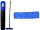 Rubber Broom for Pet Hair with Squeegee and 120cm Handle, Black
