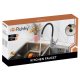 Ruhhy 26324 Flexible Kitchen Faucet with 360° Swivel Spout, Black/Silver